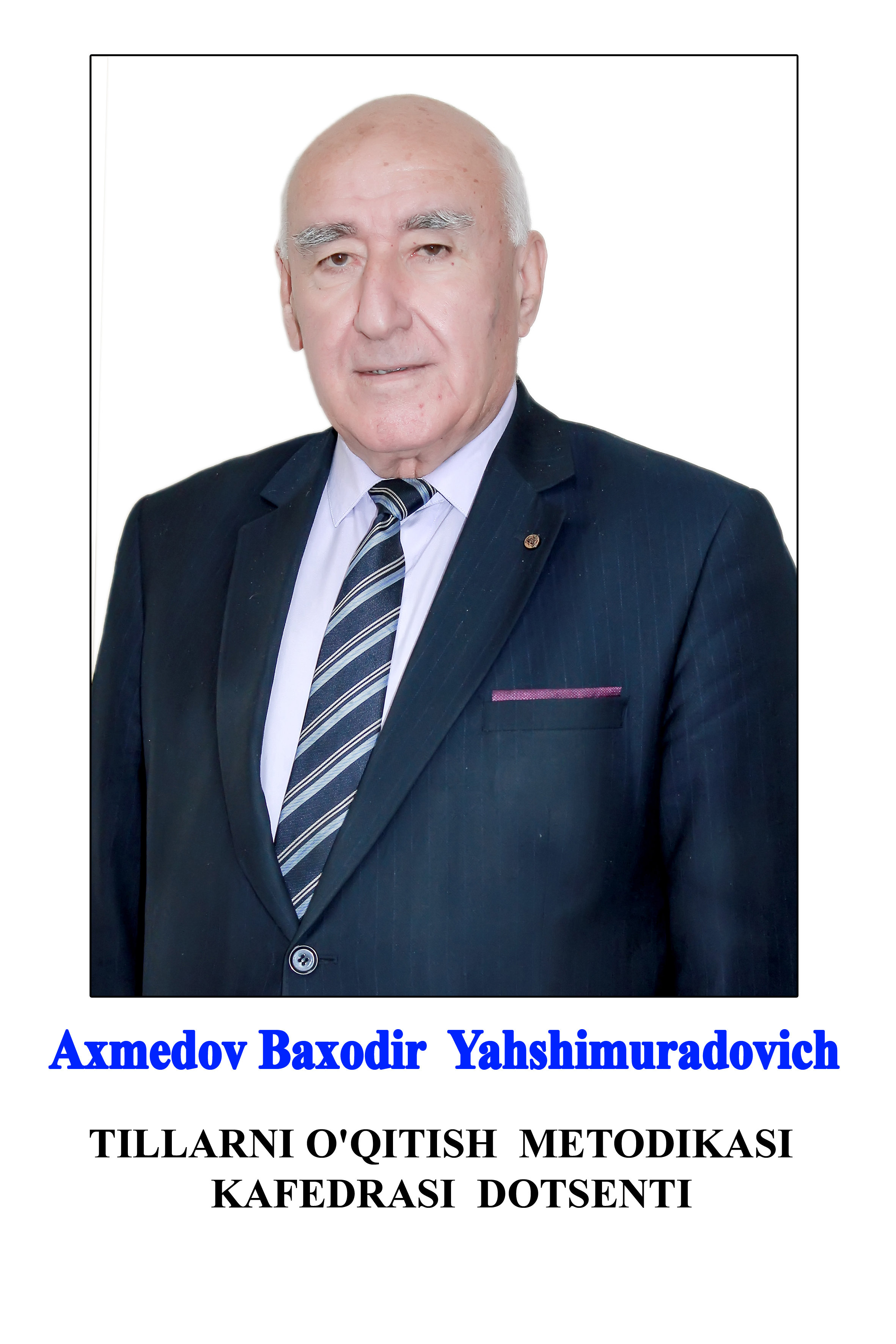 Axmedov Bahodir Yaxshimurodovich