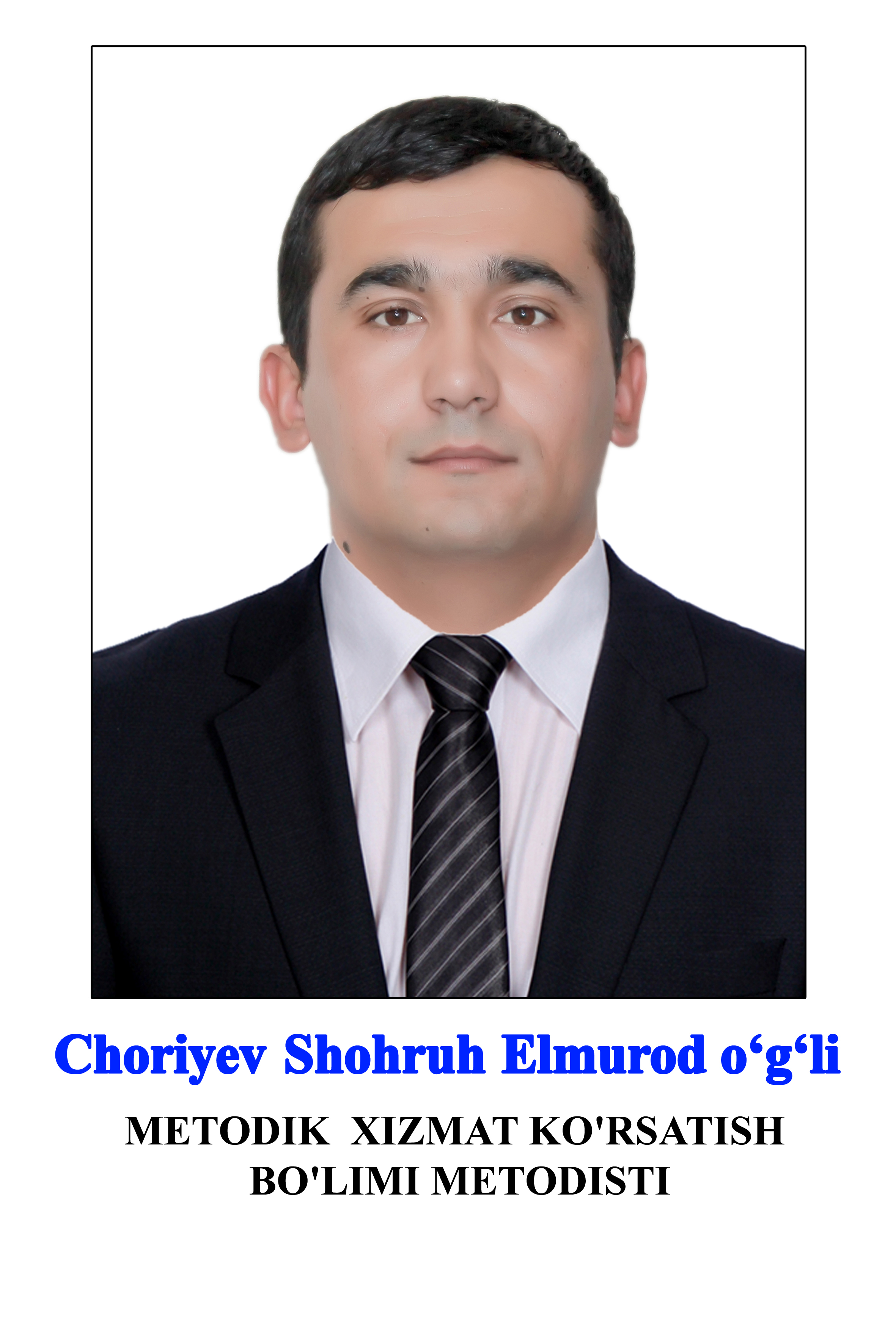 Choriyev Shohruh Elmurod o‘g‘li